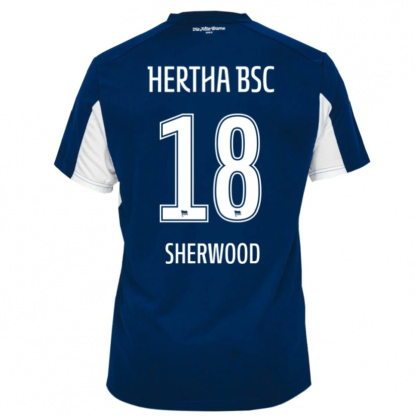 Danxen Męski Jaime Sherwood #18 Biało Niebieski Domowa Koszulka 2025/26 Koszulki Klubowe