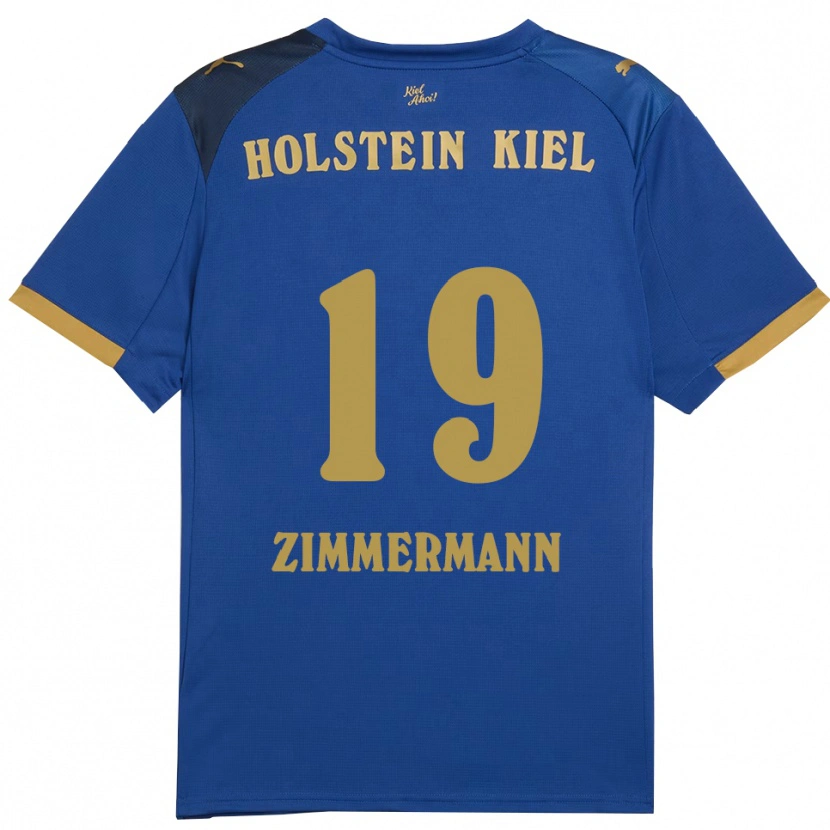 Danxen Męski Luiza Zimmermann #19 Niebiesko Złoty Domowa Koszulka 2025/26 Koszulki Klubowe