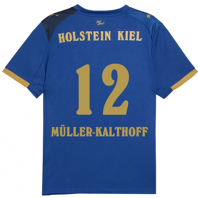 Danxen Męski Henrie Müller-Kalthoff #12 Niebiesko Złoty Domowa Koszulka 2025/26 Koszulki Klubowe