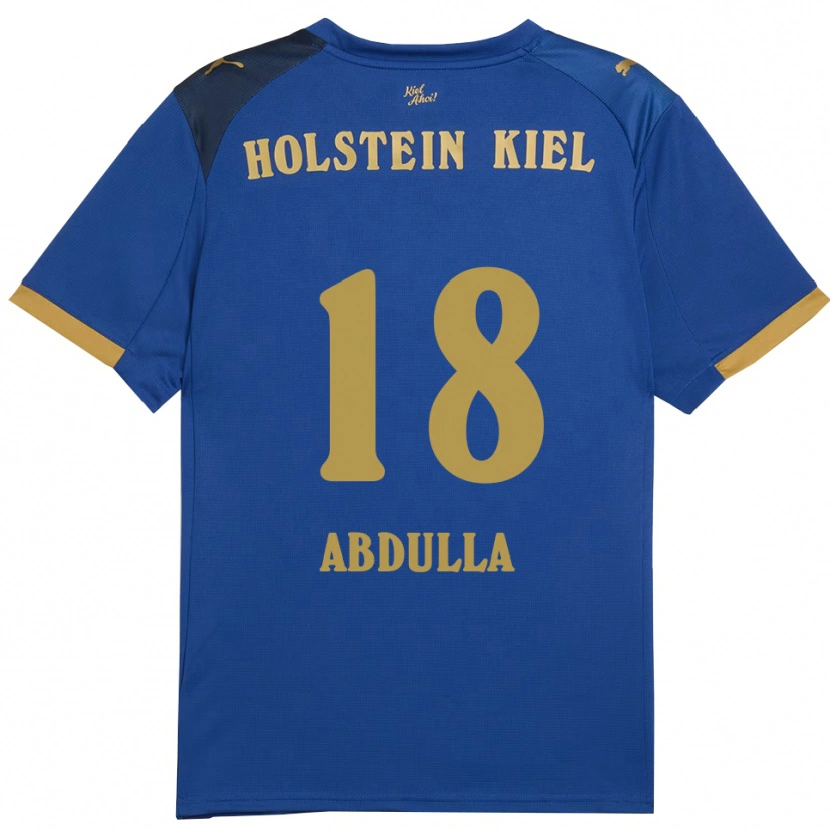 Danxen Męski Ali Abdulla #18 Niebiesko Złoty Domowa Koszulka 2025/26 Koszulki Klubowe