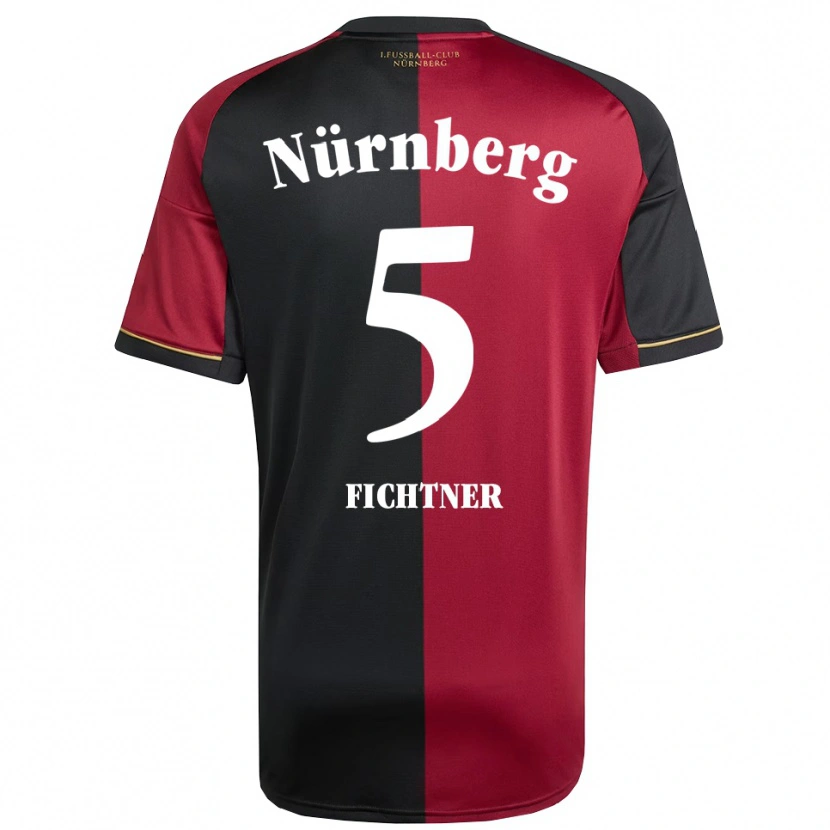Danxen Męski Tom Fichtner #5 Burgundowo Czarny Domowa Koszulka 2025/26 Koszulki Klubowe