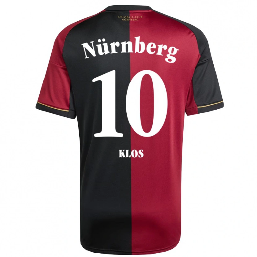 Danxen Męski David Klos #10 Burgundowo Czarny Domowa Koszulka 2025/26 Koszulki Klubowe