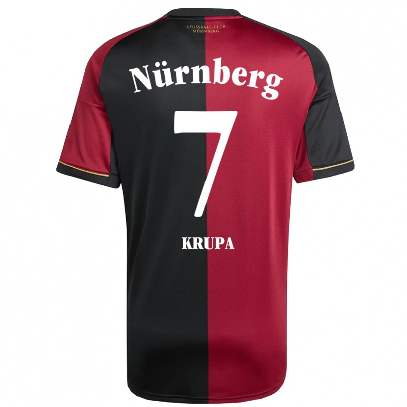 Danxen Męski Jeroen Krupa #7 Burgundowo Czarny Domowa Koszulka 2025/26 Koszulki Klubowe
