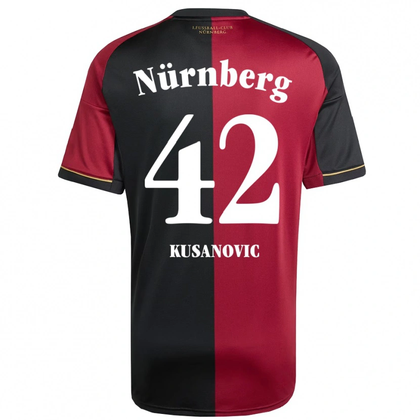 Danxen Męski Tino Kusanovic #42 Burgundowo Czarny Domowa Koszulka 2025/26 Koszulki Klubowe