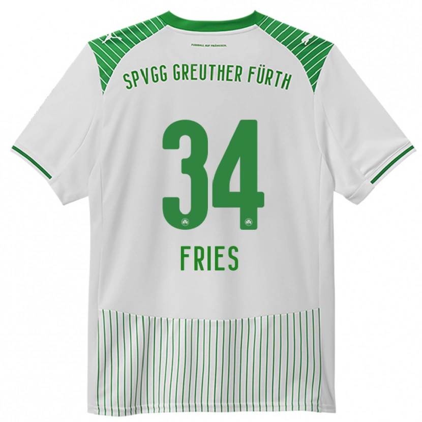 Danxen Męski Marlon Fries #34 Biało Zielony Domowa Koszulka 2025/26 Koszulki Klubowe