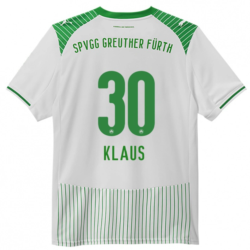 Danxen Męski Felix Klaus #30 Biało Zielony Domowa Koszulka 2025/26 Koszulki Klubowe