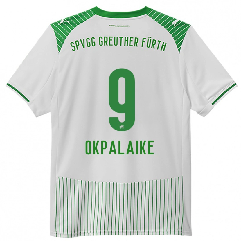 Danxen Męski Joshua Okpalaike #9 Biało Zielony Domowa Koszulka 2025/26 Koszulki Klubowe