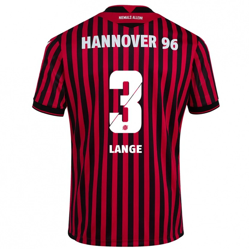 Danxen Męski Maximilian Lange #3 Czerwono Czarny Domowa Koszulka 2025/26 Koszulki Klubowe