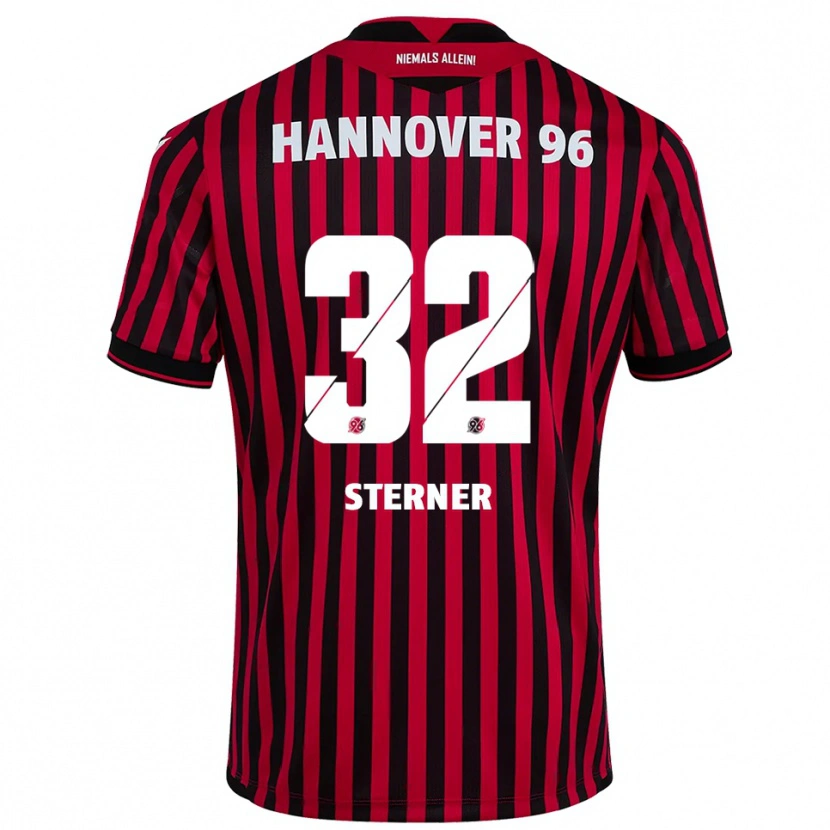 Danxen Męski Jonas Sterner #32 Czerwono Czarny Domowa Koszulka 2025/26 Koszulki Klubowe