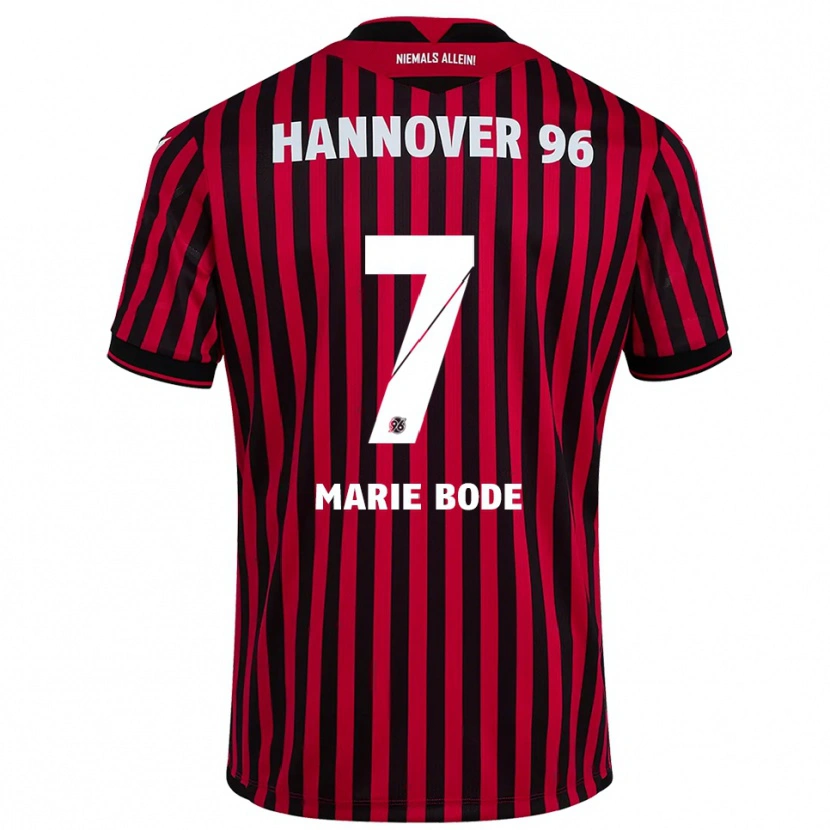 Danxen Męski Bente Marie Bode #7 Czerwono Czarny Domowa Koszulka 2025/26 Koszulki Klubowe