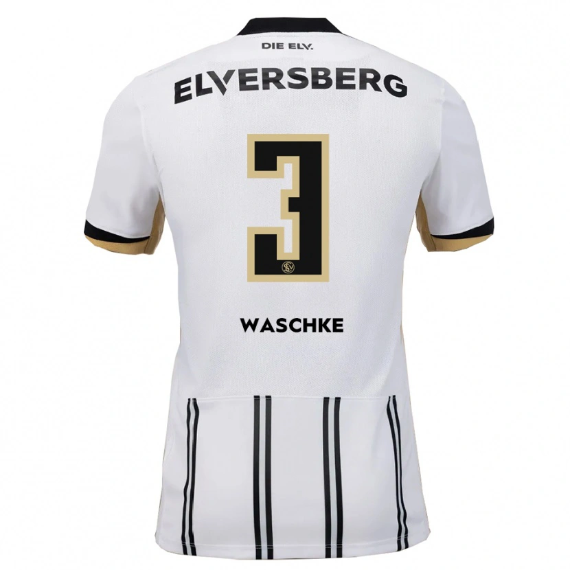 Danxen Męski Finn Waschke #3 Biało Czarny Domowa Koszulka 2025/26 Koszulki Klubowe