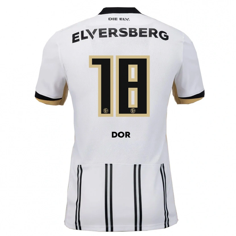 Danxen Męski Jibril Dor #18 Biało Czarny Domowa Koszulka 2025/26 Koszulki Klubowe