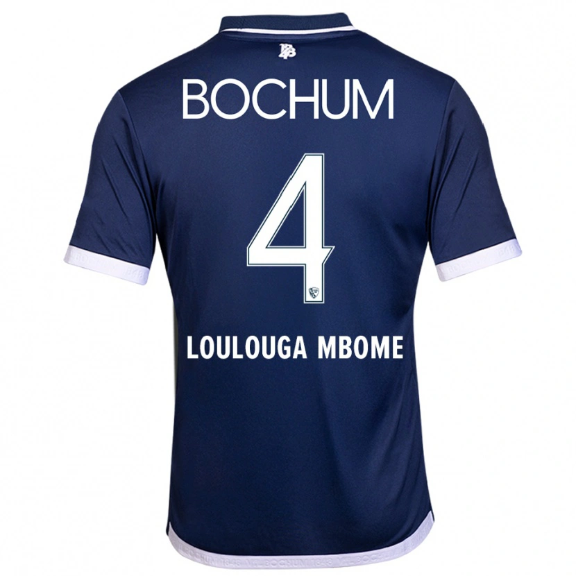 Danxen Męski Adrien Loulouga-Mbome #4 Granatowo Biały Domowa Koszulka 2025/26 Koszulki Klubowe