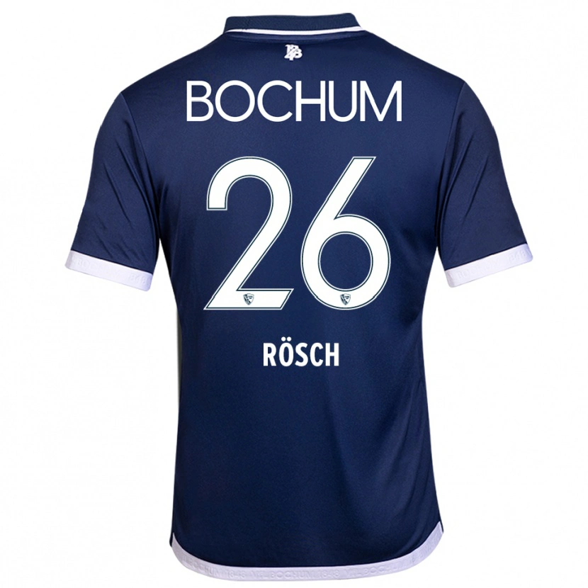 Danxen Męski Romario Rösch #26 Granatowo Biały Domowa Koszulka 2025/26 Koszulki Klubowe