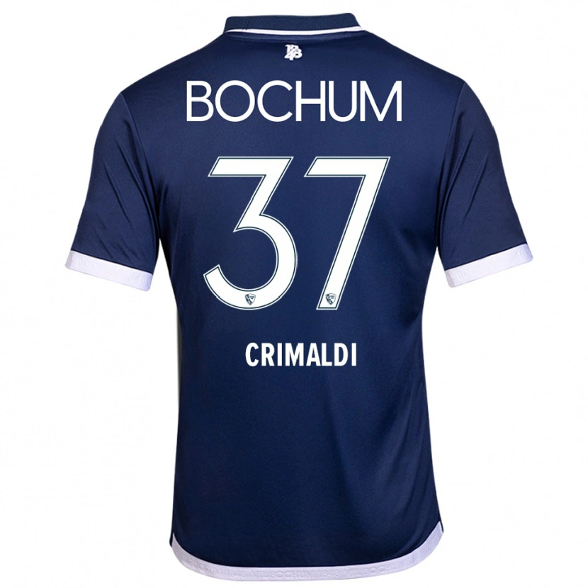 Danxen Męski Alessandro Crimaldi #37 Granatowo Biały Domowa Koszulka 2025/26 Koszulki Klubowe