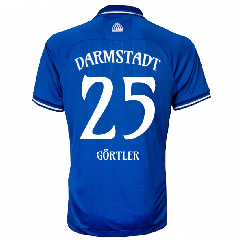 Danxen Męski Bastian Görtler #25 Niebiesko Biały Domowa Koszulka 2025/26 Koszulki Klubowe