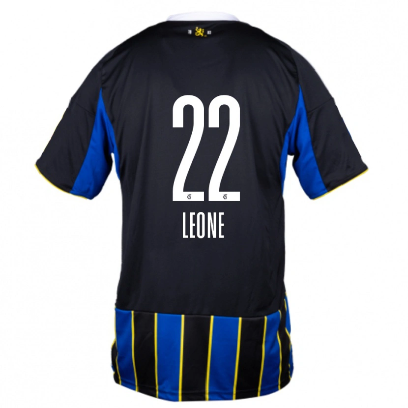 Danxen Męski Vincent Leone #22 Niebiesko Czarno Żółty Domowa Koszulka 2025/26 Koszulki Klubowe