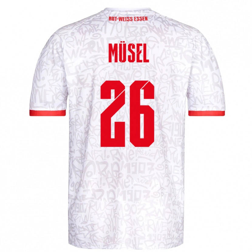 Danxen Męski Torben Müsel #26 Biało Czerwony Domowa Koszulka 2025/26 Koszulki Klubowe