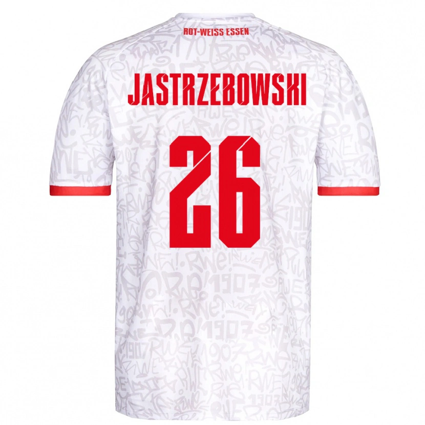 Danxen Męski Oliver Jastrzebowski #26 Biało Czerwony Domowa Koszulka 2025/26 Koszulki Klubowe