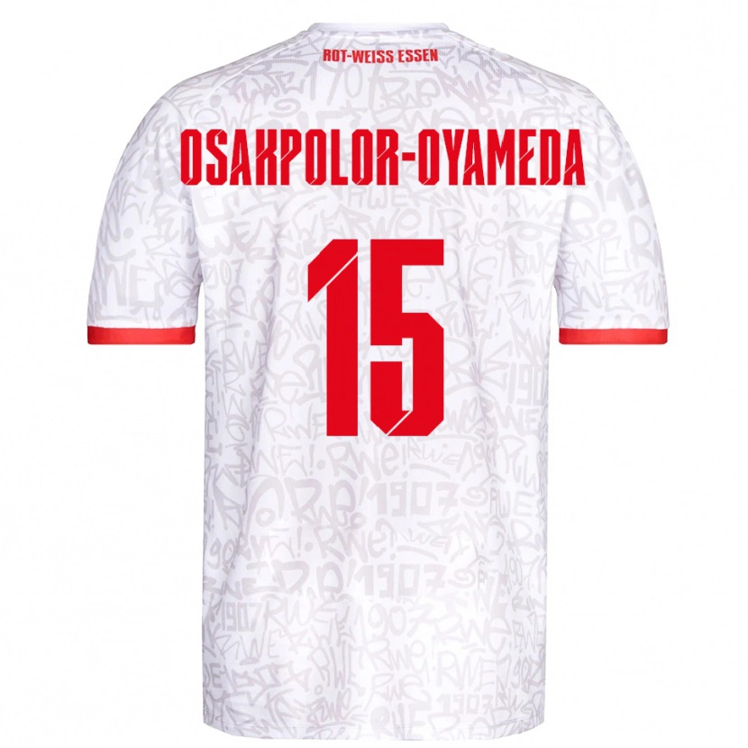 Danxen Męski Joel Osakpolor-Oyameda #15 Biało Czerwony Domowa Koszulka 2025/26 Koszulki Klubowe