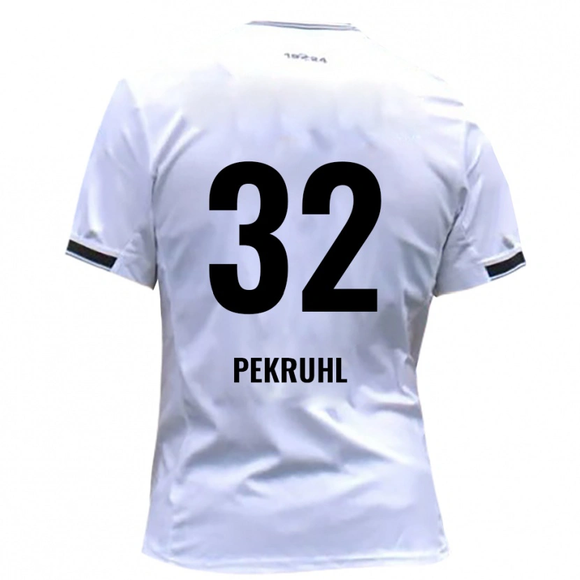 Danxen Męski Fabian Pekruhl #32 Biało Czerwony Domowa Koszulka 2025/26 Koszulki Klubowe