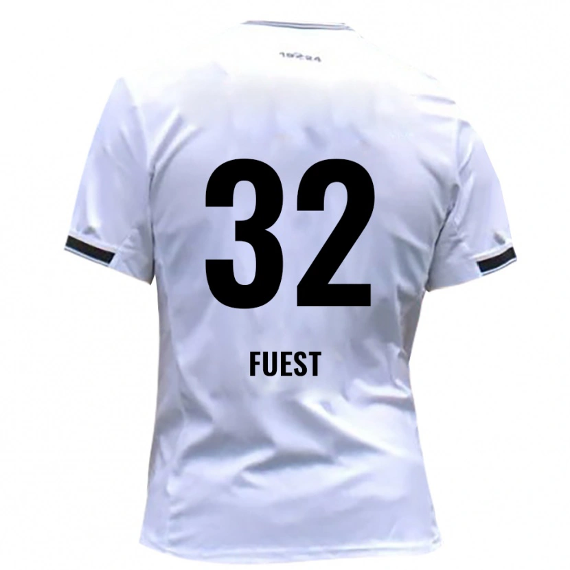 Danxen Męski Julian Fuest #32 Biało Czerwony Domowa Koszulka 2025/26 Koszulki Klubowe
