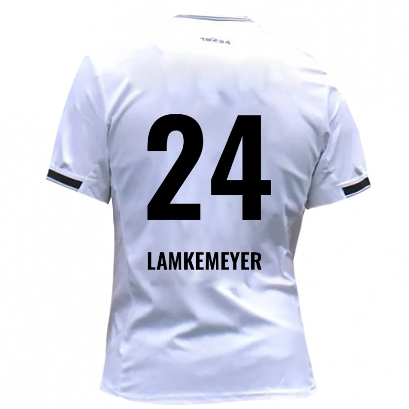 Danxen Męski Moritz Lamkemeyer #24 Biało Czerwony Domowa Koszulka 2025/26 Koszulki Klubowe