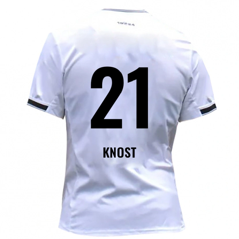 Danxen Męski Tobias Knost #21 Biało Czerwony Domowa Koszulka 2025/26 Koszulki Klubowe