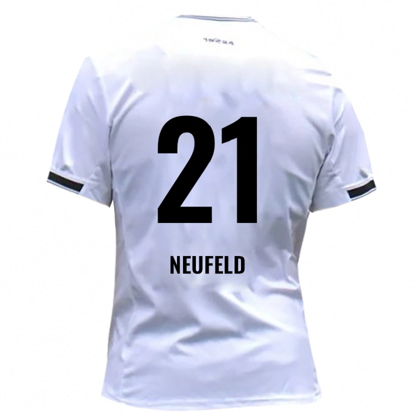 Danxen Męski Simon Neufeld #21 Biało Czerwony Domowa Koszulka 2025/26 Koszulki Klubowe