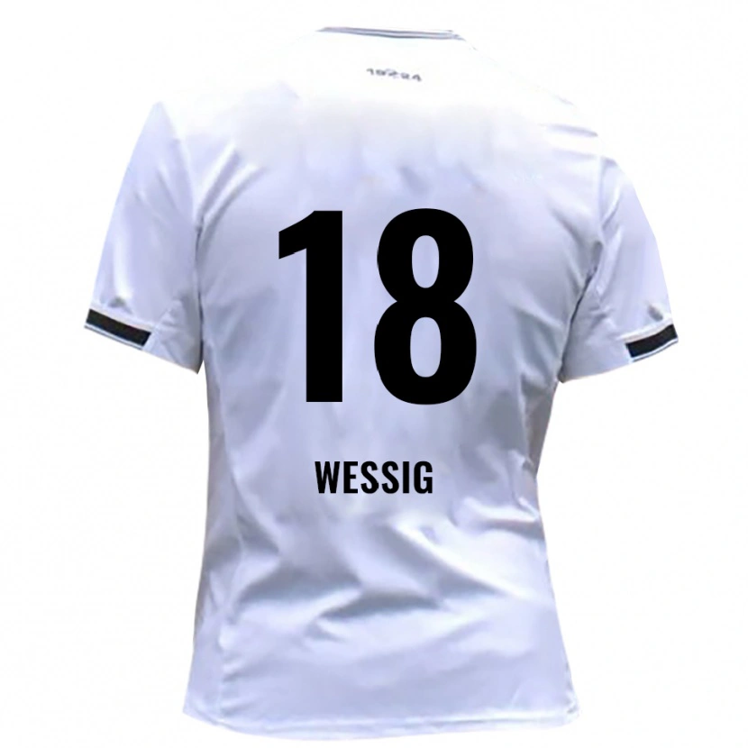 Danxen Męski Fabian Wessig #18 Biało Czerwony Domowa Koszulka 2025/26 Koszulki Klubowe