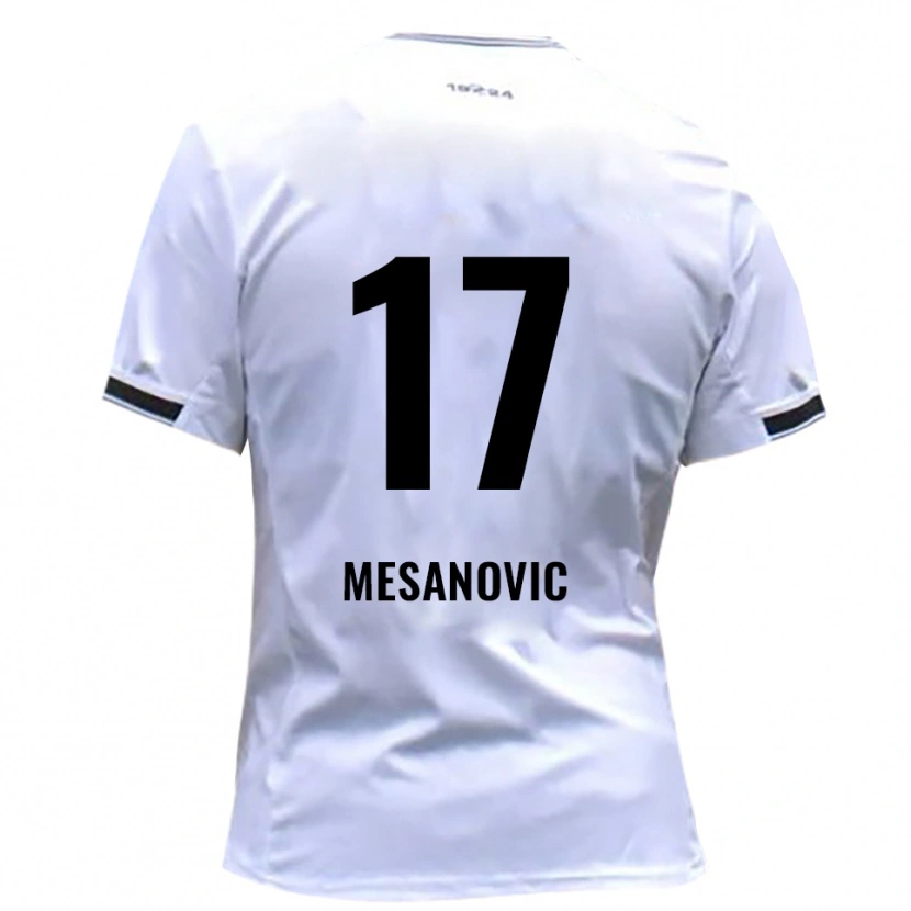 Danxen Męski Almin Mesanovic #17 Biało Czerwony Domowa Koszulka 2025/26 Koszulki Klubowe
