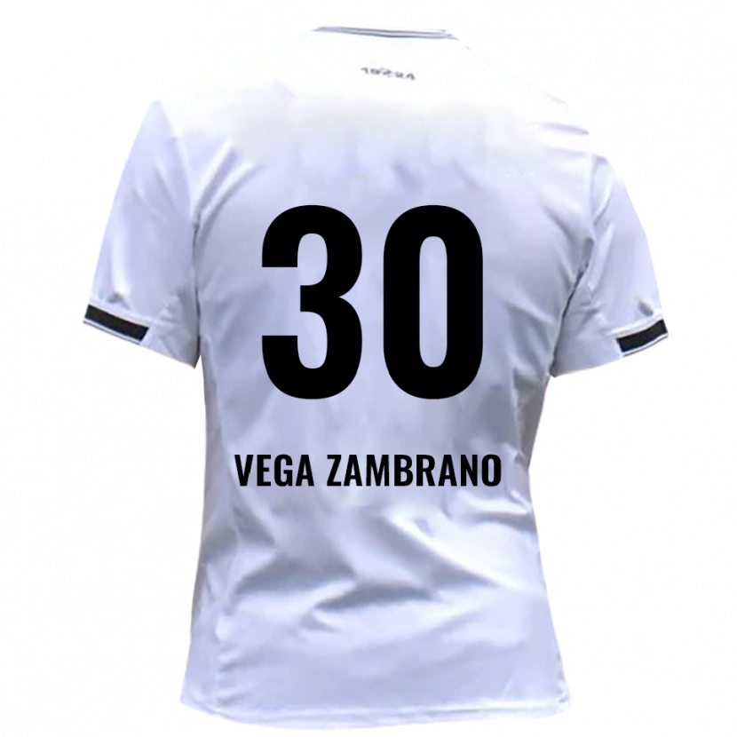Danxen Męski Lian Vega Zambrano #30 Biało Czerwony Domowa Koszulka 2025/26 Koszulki Klubowe