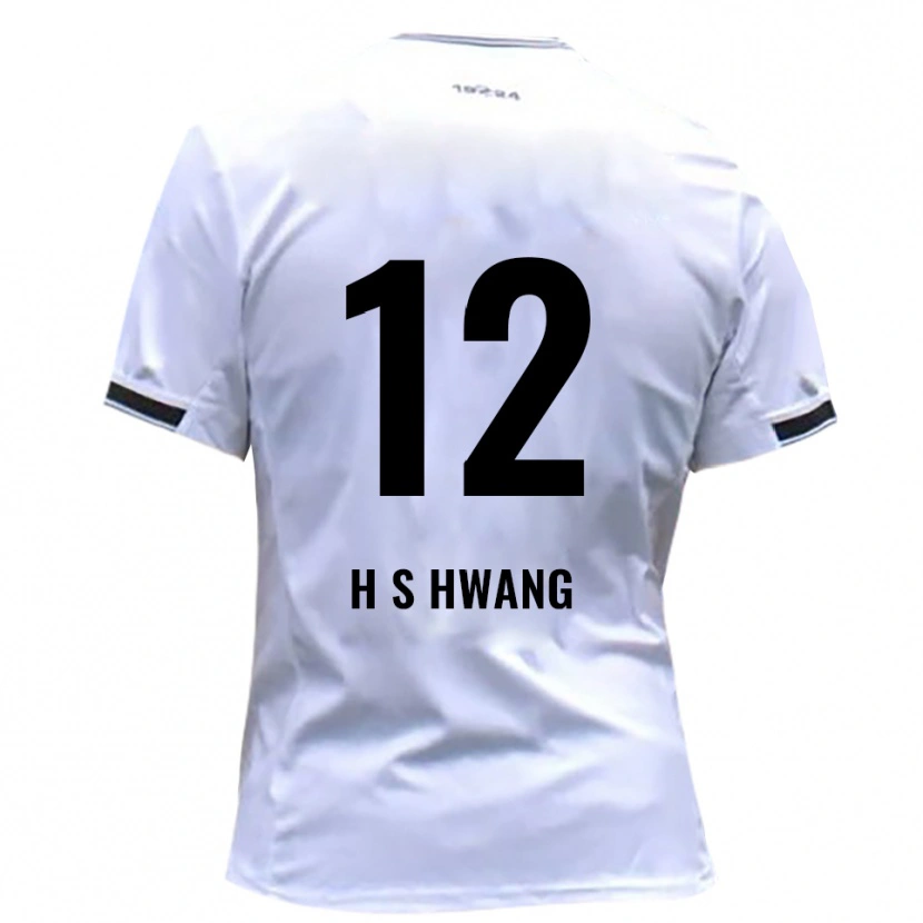 Danxen Męski Seung-Ho Hwang #12 Biało Czerwony Domowa Koszulka 2025/26 Koszulki Klubowe
