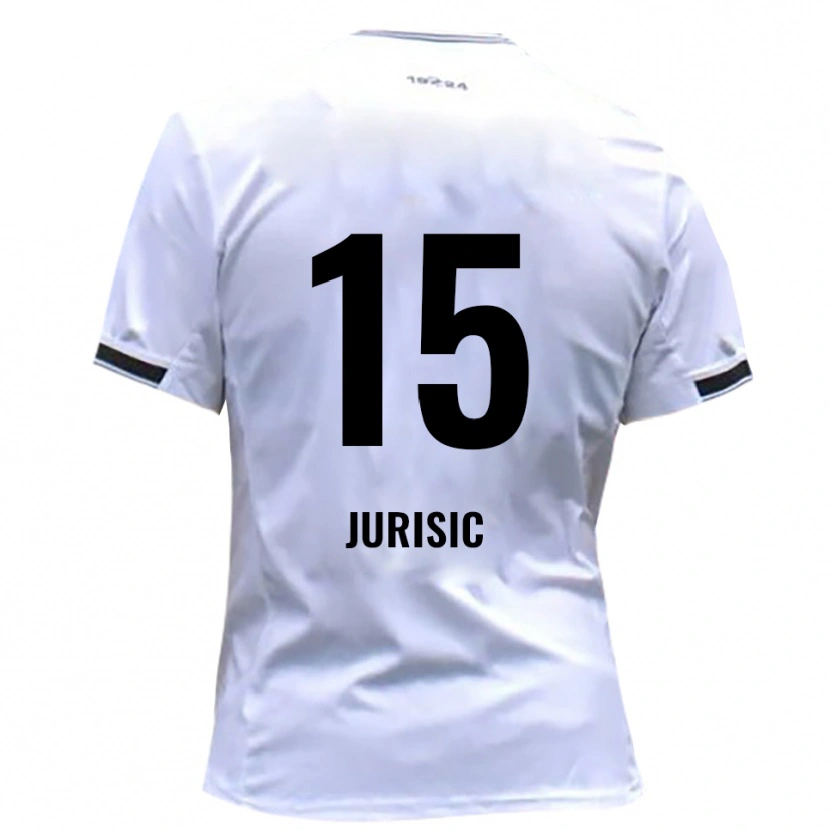 Danxen Męski Fabian Jurisic #15 Biało Czerwony Domowa Koszulka 2025/26 Koszulki Klubowe