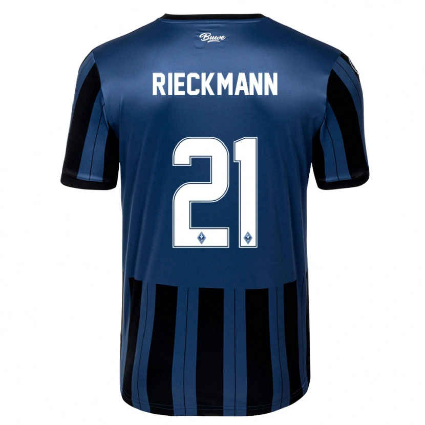 Danxen Męski Julian Rieckmann #21 Niebiesko Szaro Czarny Domowa Koszulka 2025/26 Koszulki Klubowe