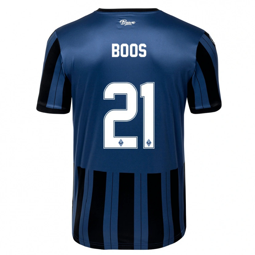Danxen Męski Noah Boos #21 Niebiesko Szaro Czarny Domowa Koszulka 2025/26 Koszulki Klubowe