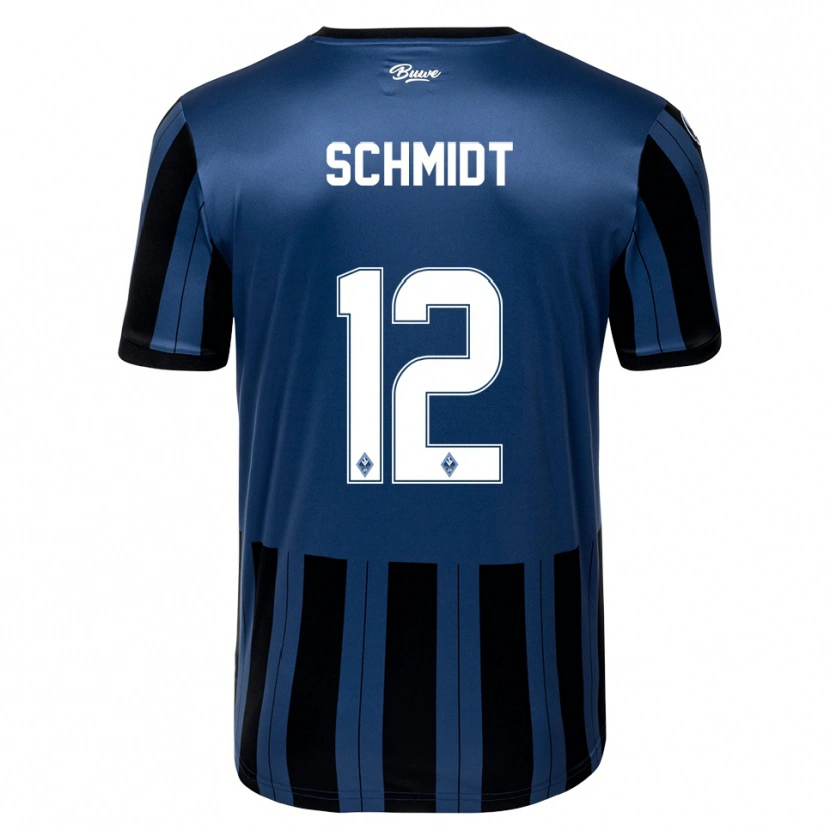 Danxen Męski Niclas Schmidt #12 Niebiesko Szaro Czarny Domowa Koszulka 2025/26 Koszulki Klubowe