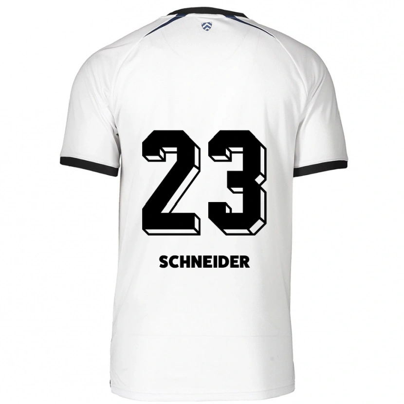 Danxen Męski Leon Schneider #23 Biało Czarny Wyjazdowa Koszulka 2025/26 Koszulki Klubowe