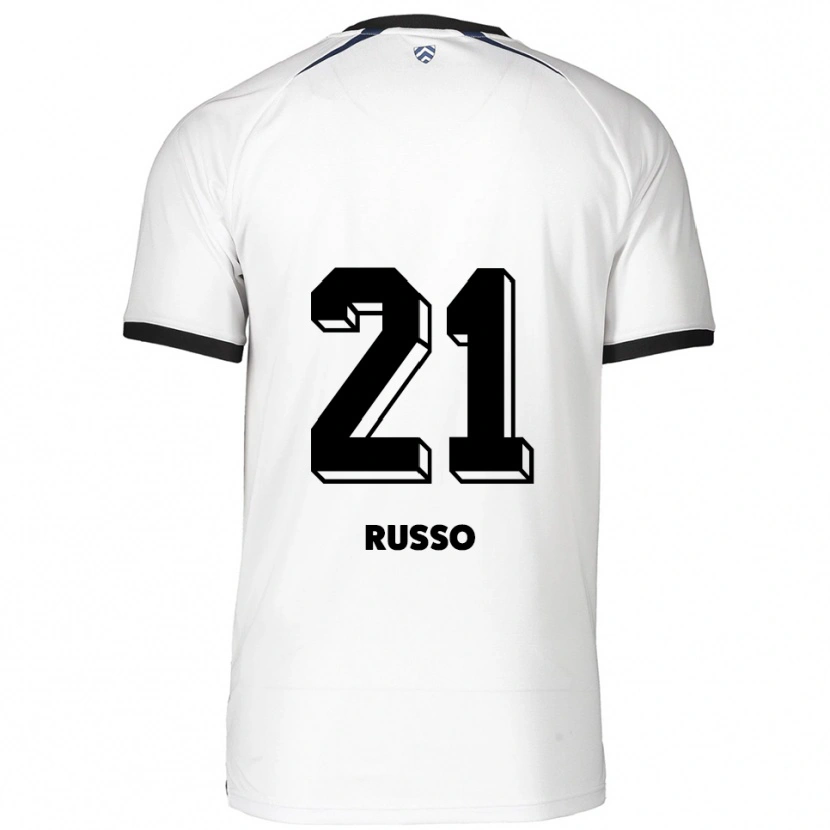 Danxen Męski Stefano Russo #21 Biało Czarny Wyjazdowa Koszulka 2025/26 Koszulki Klubowe
