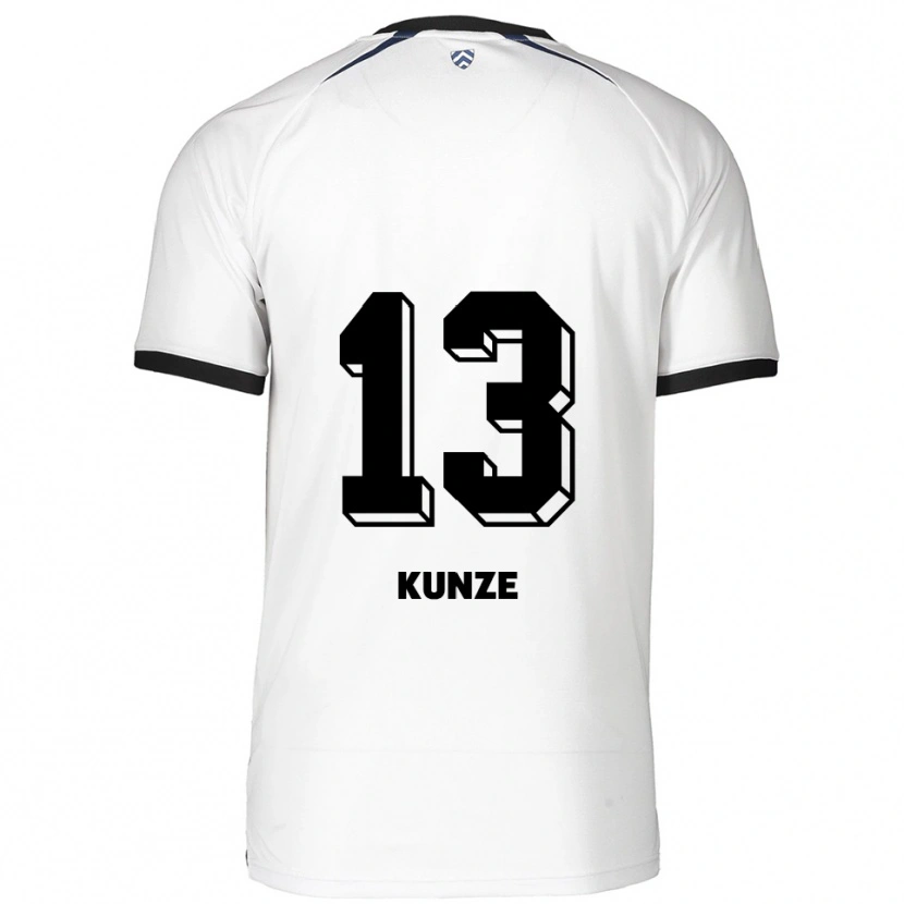 Danxen Męski Lukas Kunze #13 Biało Czarny Wyjazdowa Koszulka 2025/26 Koszulki Klubowe