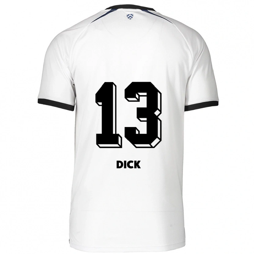 Danxen Męski Lukas Dick #13 Biało Czarny Wyjazdowa Koszulka 2025/26 Koszulki Klubowe