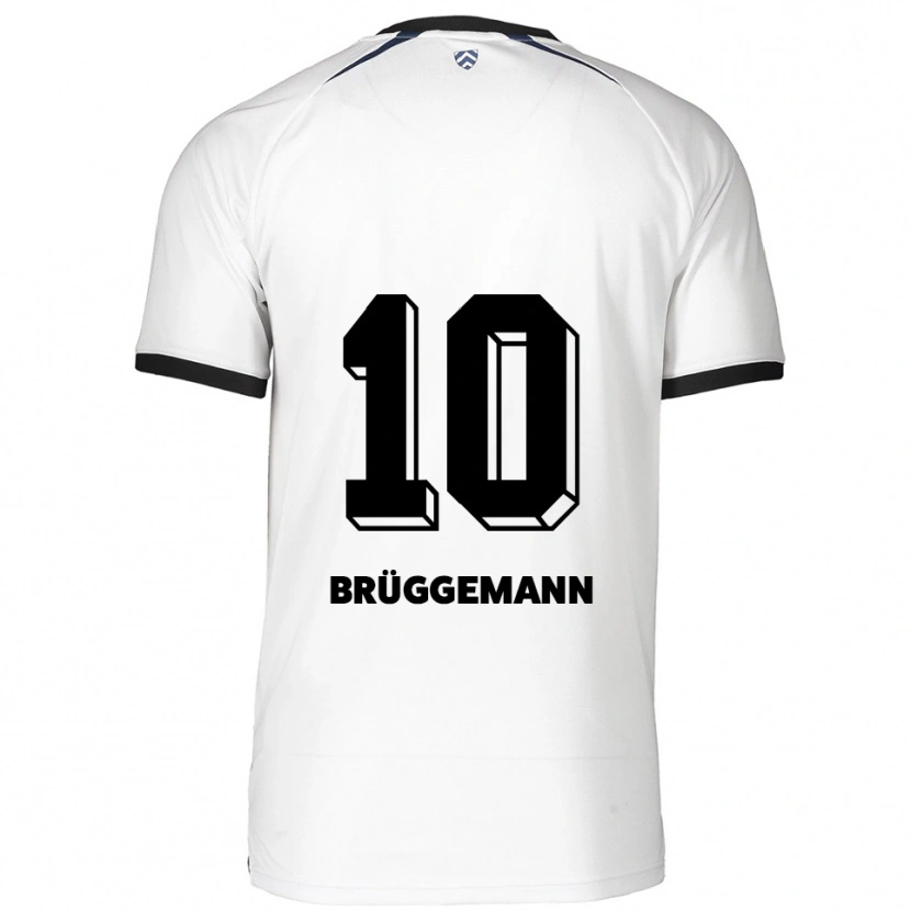 Danxen Męski Kim Brüggemann #10 Biało Czarny Wyjazdowa Koszulka 2025/26 Koszulki Klubowe