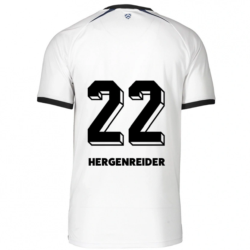 Danxen Męski Lennart Hergenreider #22 Biało Czarny Wyjazdowa Koszulka 2025/26 Koszulki Klubowe