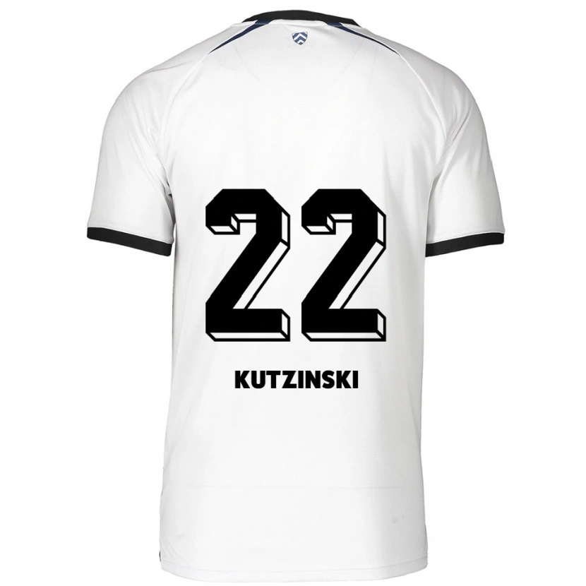 Danxen Męski Kira Kutzinski #22 Biało Czarny Wyjazdowa Koszulka 2025/26 Koszulki Klubowe