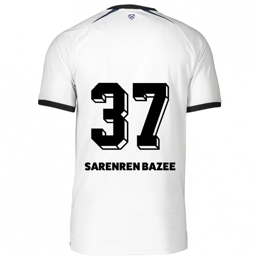 Danxen Męski Noah Sarenren Bazee #37 Biało Czarny Wyjazdowa Koszulka 2025/26 Koszulki Klubowe