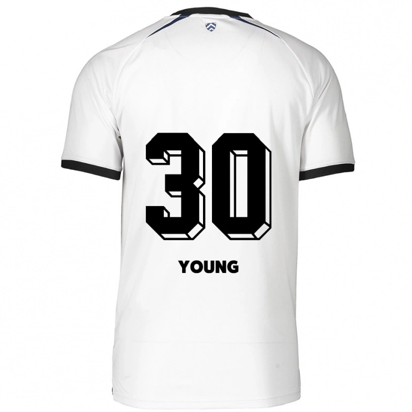 Danxen Męski Isaiah Young #30 Biało Czarny Wyjazdowa Koszulka 2025/26 Koszulki Klubowe