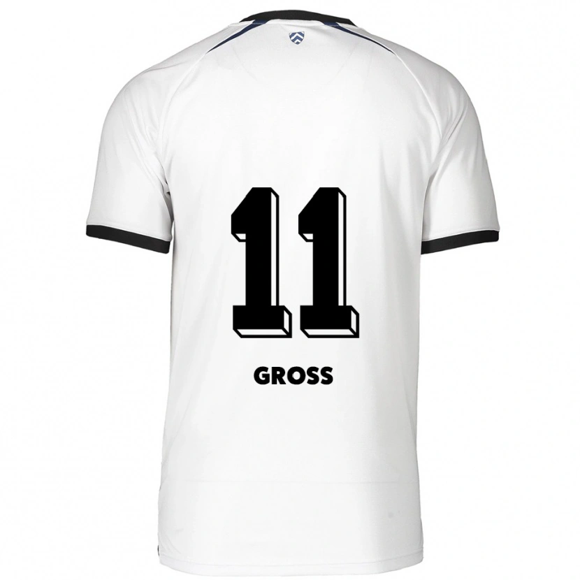 Danxen Męski Danny Gross #11 Biało Czarny Wyjazdowa Koszulka 2025/26 Koszulki Klubowe