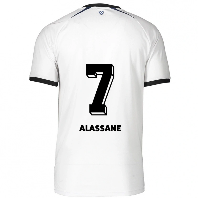 Danxen Męski Latif-Bilal Alassane #7 Biało Czarny Wyjazdowa Koszulka 2025/26 Koszulki Klubowe