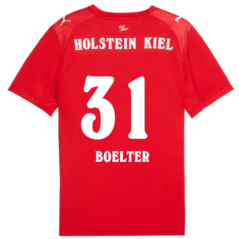 Danxen Męski Felix Boelter #31 Czerwono Niebieski Wyjazdowa Koszulka 2025/26 Koszulki Klubowe