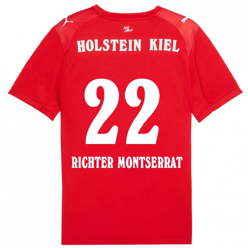 Danxen Męski Mark Richter Montserrat #22 Czerwono Niebieski Wyjazdowa Koszulka 2025/26 Koszulki Klubowe